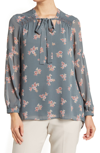 Daniel Rainn Low Bow Peplum Back Top In M450 Steel