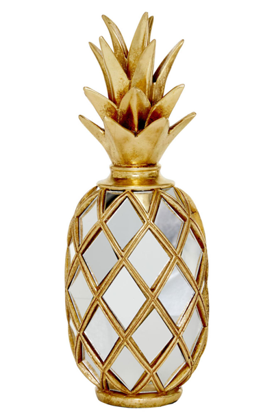 Cosmo By Cosmopolitan Gold Mirror Glam Pineapple Decor