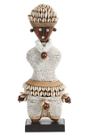 Willow Row Small Hand-crafted Pine Wood Namji Doll In White