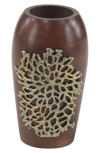 Willow Row Brown Mango Wood Coastal Vase In Brown