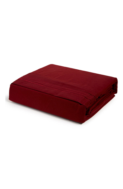 Linum Home Textiles 1800 Thread Count 3-piece Twin Sheet Set In Burgundy