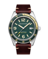 Spinnaker Men's Fleuss Automatic Lagoon Green With Brown Genuine Leather Strap Watch 43mm In Lagoon Green With Brown Genuine Leather