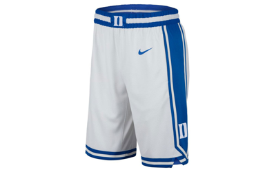 Nike Duke Blue Devils Men's Replica Basketball Home Shorts In White