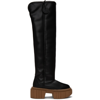 STELLA MCCARTNEY BLACK EMILIE OVER-THE-KNEE BOOTS