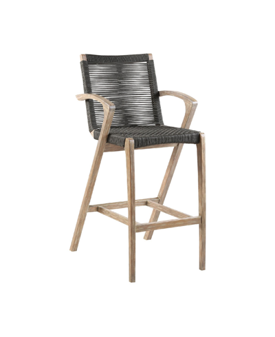 ARMEN LIVING BRIELLE OUTDOOR EUCALYPTUS WOOD AND ROPE COUNTER AND BAR HEIGHT STOOL