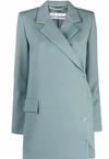 Off-white Blue Cardbox Wrap Blazer In Blue