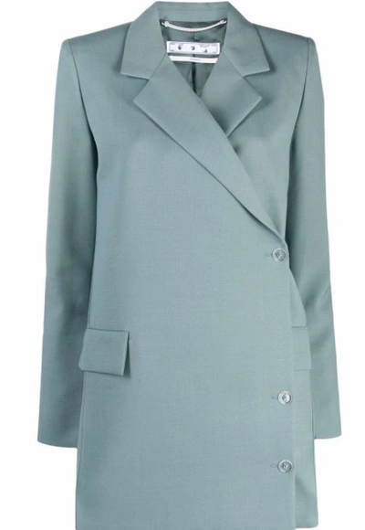 Off-white Blue Cardbox Wrap Blazer