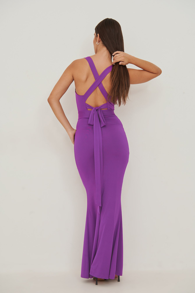 Na-kd Waterfall Maxi Dress - Purple