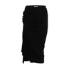 Rabanne Embellished Ruched Velvet Midi Skirt In P001