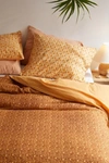 Urban Outfitters Twyla Floral Duvet Cover In Rust