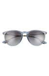 Ray Ban Erika Classic 54mm Sunglasses In Rose Gold/ Black