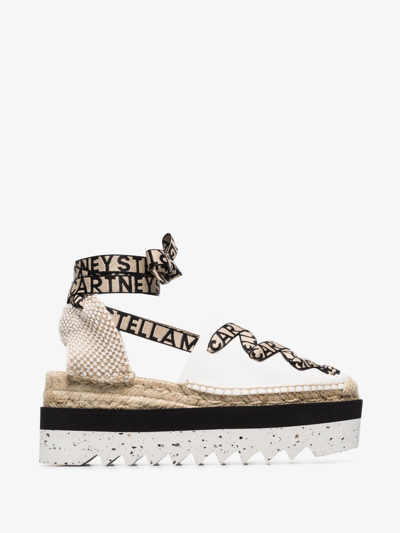 Stella Mccartney White Gaia Platform Espadrilles