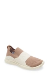 Apl Athletic Propulsion Labs Techloom Bliss Knit Running Shoe In Pristine / Almond