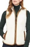 Barbour Burford Fleece Vest In Winter Pearl/classic