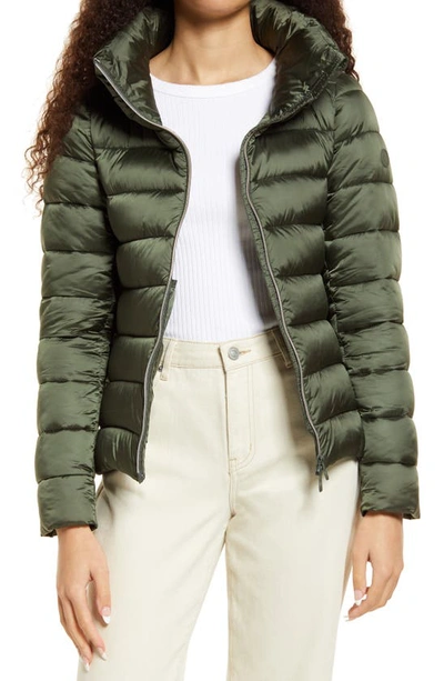 Save The Duck Elsie Waterproof Puffer Coat In Thyme Green