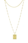 Panacea Initial B Dot Layered Pendant Necklace In Gold - M