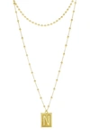 Panacea Initial B Dot Layered Pendant Necklace In Gold - N
