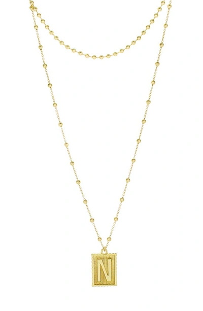 Panacea Initial B Dot Layered Pendant Necklace In Gold - N