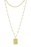 Panacea Initial B Dot Layered Pendant Necklace In Gold - C