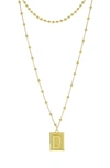 Panacea Initial B Dot Layered Pendant Necklace In Gold - D