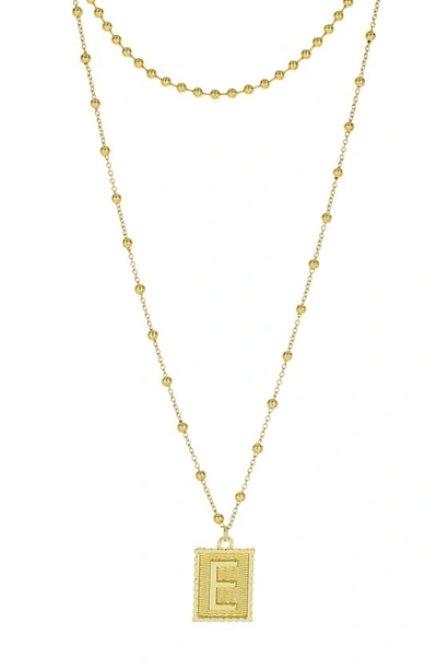 Panacea Initial B Dot Layered Pendant Necklace In Gold - E