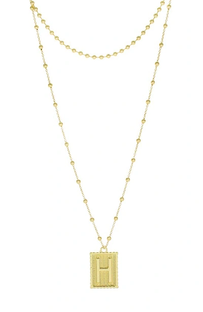 Panacea Initial B Dot Layered Pendant Necklace In Gold - H