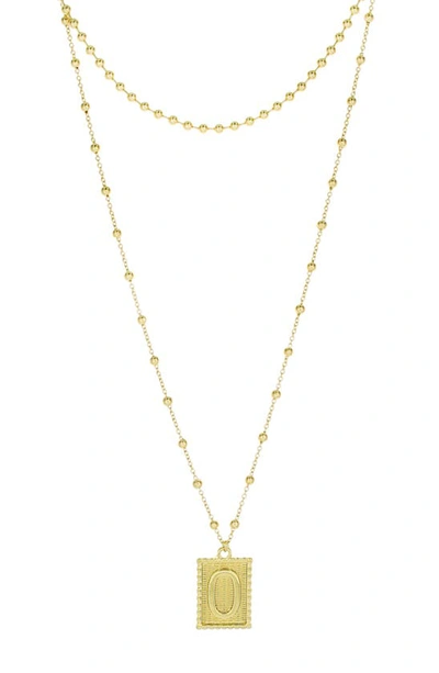 Panacea Initial B Dot Layered Pendant Necklace In Gold - O