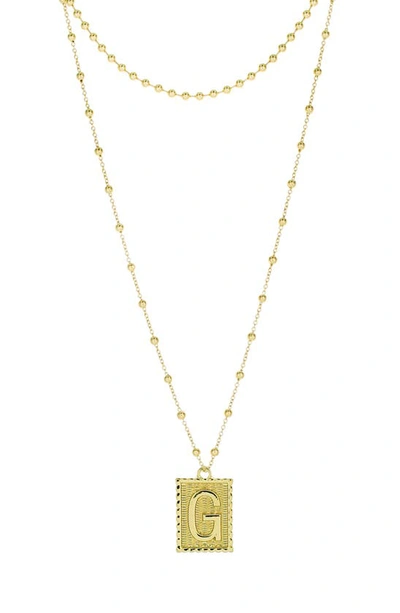 Panacea Initial B Dot Layered Pendant Necklace In Gold - G