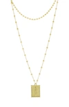 Panacea Initial B Dot Layered Pendant Necklace In Gold - I