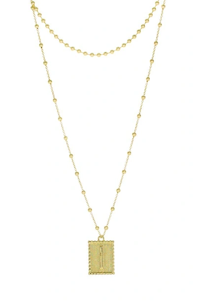 Panacea Initial B Dot Layered Pendant Necklace In Gold - I