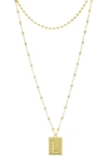 Panacea Initial B Dot Layered Pendant Necklace In Gold - L