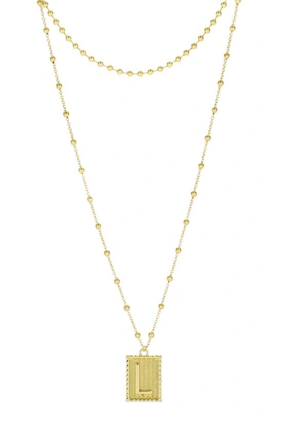 Panacea Initial B Dot Layered Pendant Necklace In Gold - L