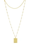 Panacea Initial B Dot Layered Pendant Necklace In Gold - R