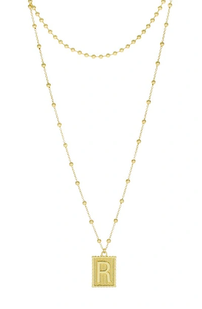 Panacea Initial B Dot Layered Pendant Necklace In Gold - R