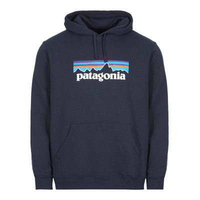 Patagonia Recycled Logo-print Hoodie In Navy