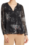 Daniel Rainn Release Pleat Tie Front Top In M446 Black