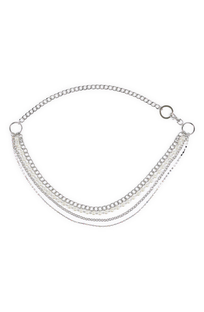 Steve Madden silver chain metal rhinestone belt Steve Madden | Accessories | Steve Madden Silver Chain Metal  main image 2