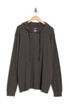 Abound Solid Long Sleeve Thermal Hoodie In Grey Dark Charcoal Heather