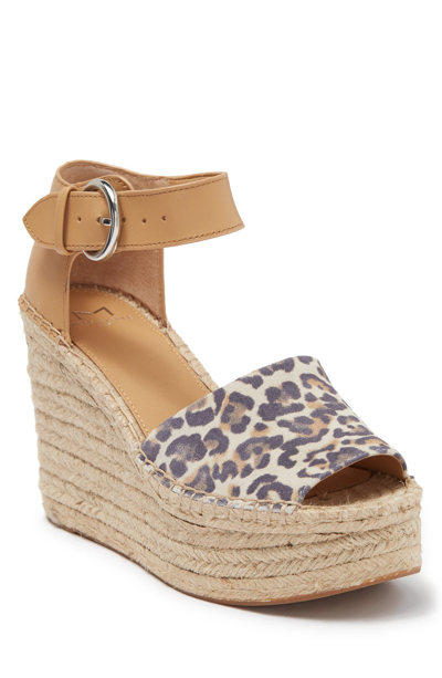 Marc Fisher Ltd Alida Espadrille Platform Wedge In Ivory Leather