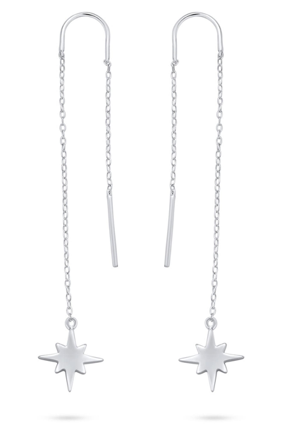Bling Jewelry Sterling Silver Celestial Threader Drop Earrings