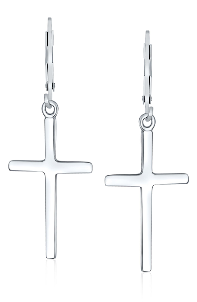 Bling Jewelry Sterling Silver Cross Earrings