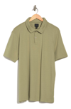 14th & Union Solid Interlock Polo In Olive Acorn