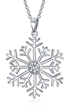 Bling Jewelry Cz Accent Holiday Pendant Necklace In Clear