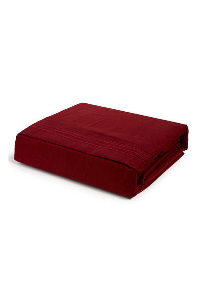 Linum Home Textiles 1800 Thread Count 4-piece Queen Sheet Set In Burgundy