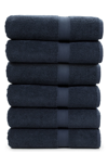 Linum Home Textiles 100% Turkish Cotton Sinemis Terry Washcloths In Medium Blue