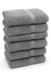 Linum Home Textiles 100% Turkish Cotton Sinemis Terry Washcloths In Charcoal