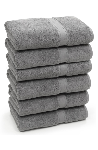 Linum Home Textiles 100% Turkish Cotton Sinemis Terry Washcloths In Charcoal