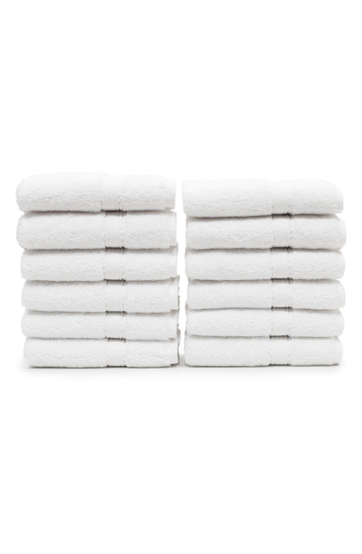 Linum Home Textiles 100% Turkish Cotton Sinemis Terry Washcloths In White