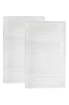 Linum Home Textiles 100% Turkish Cotton Greek Key Bath Mats In White