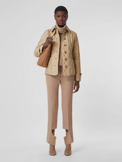 Burberry Quilted Thermoregulated Jacket In Beige